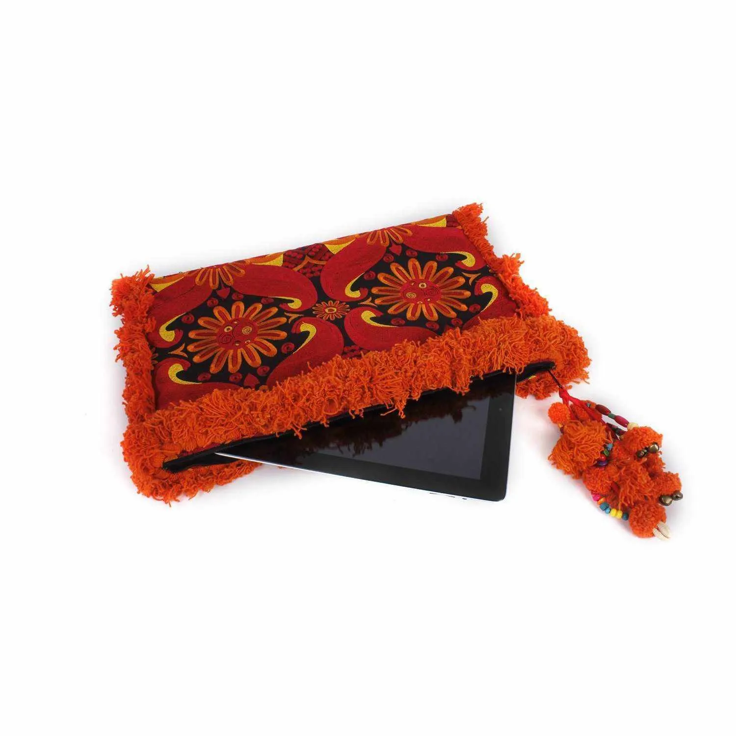 Computer Case | Oversize Pom Pom Clutch - Thailand