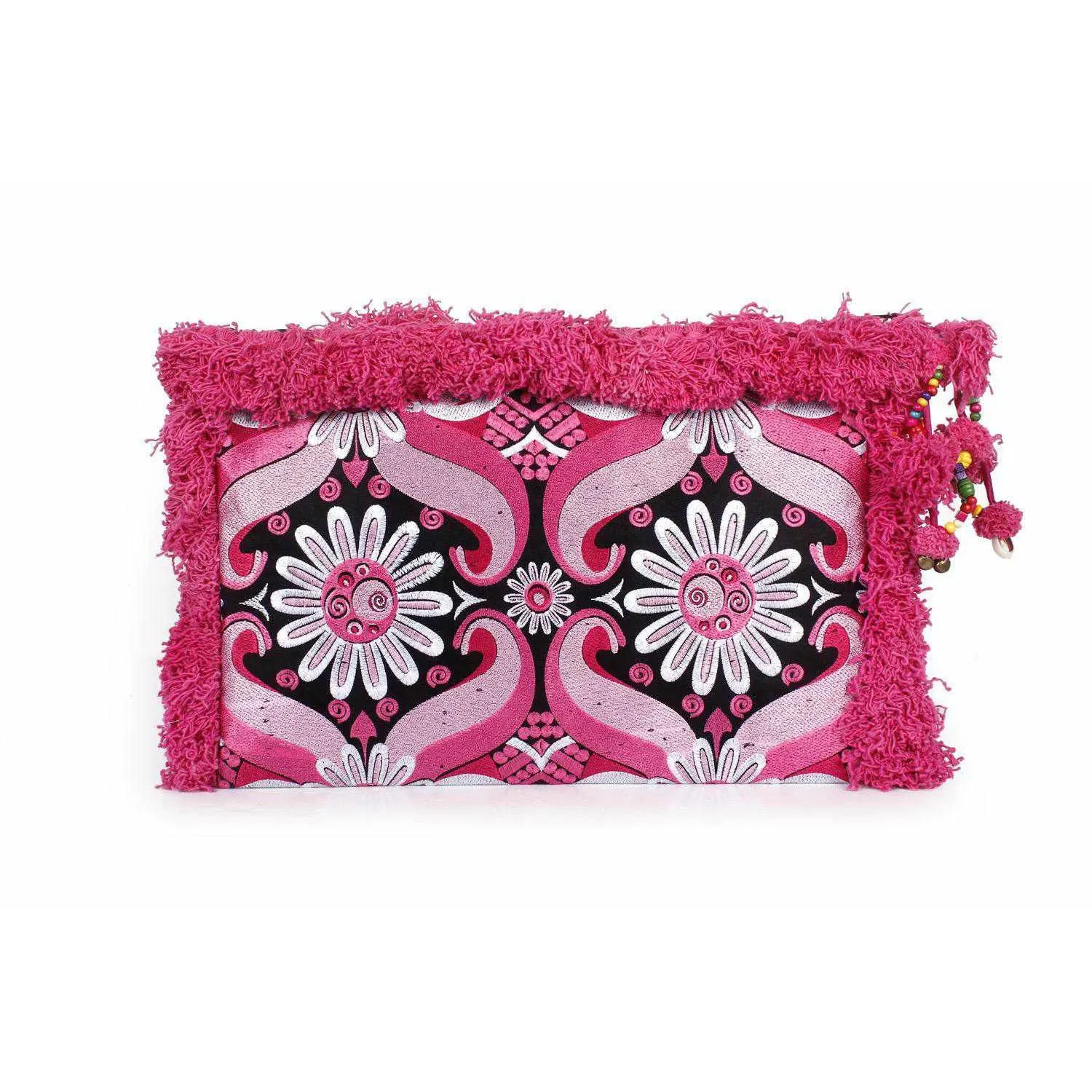 Computer Case | Oversize Pom Pom Clutch - Thailand