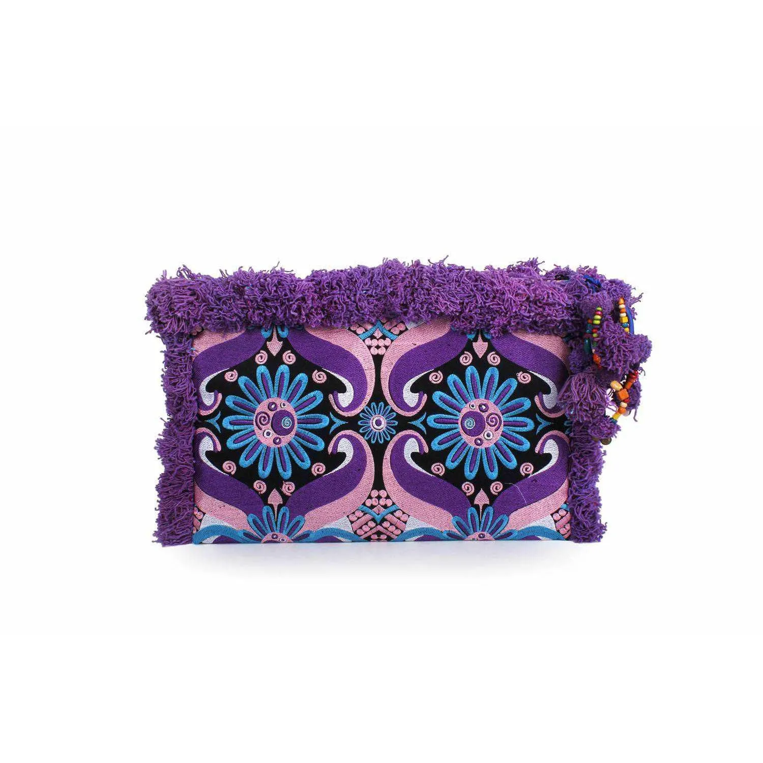 Computer Case | Oversize Pom Pom Clutch - Thailand