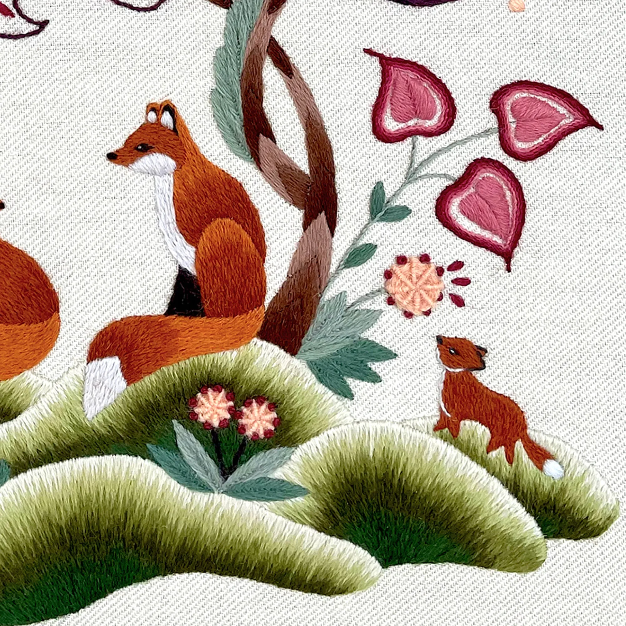 Crewel Work Embroidery Kit A Jacobean Foxes Tale