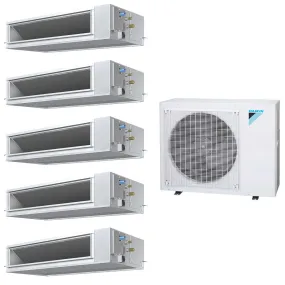 Daikin 5-Zone Concealed Ducted Mini-Split 48000 BTU Heat Pump Air Conditioner 9k   9k   9k   12k   18k - 14.5 SEER2