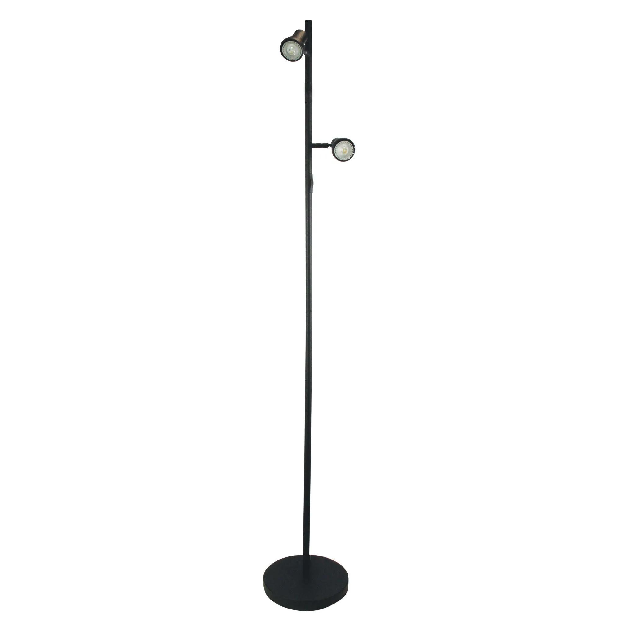 Daxam Floor Lamp Twin LED Antique Brass,Brushed Chrome,White and Black