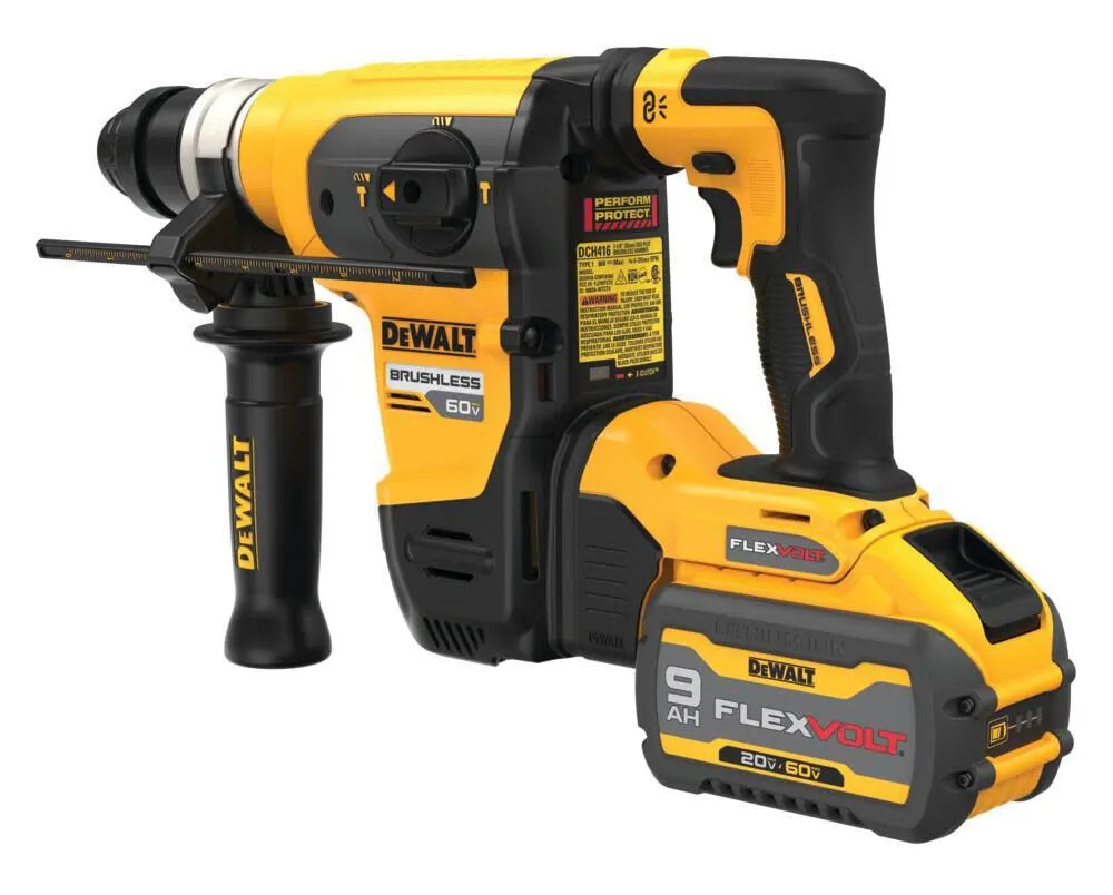 DEWALT (DCH416X2) 60V MAX 1-1/4in Brushless SDS PLUS Rotary Hammer Kit