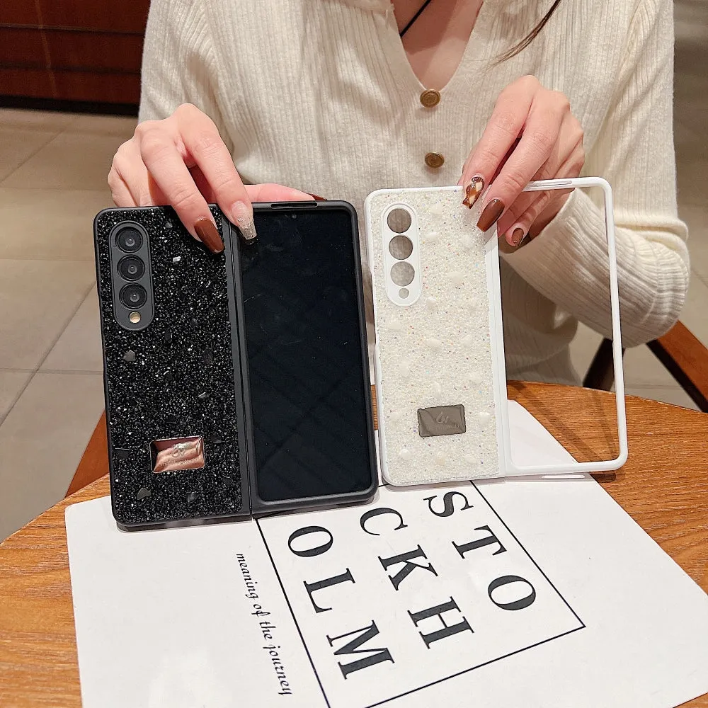 Diamond Studded Pattern Glittery Phone Case - Samsung Z Fold 5
