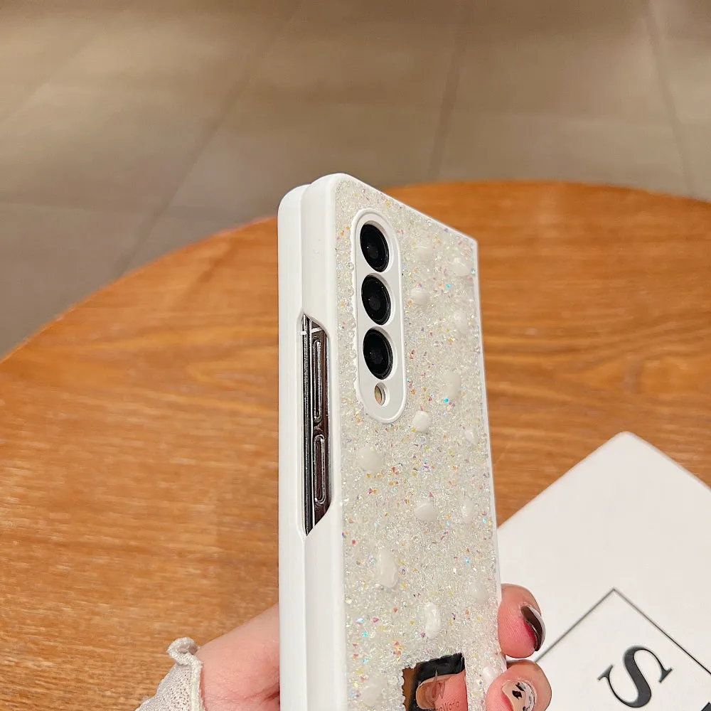 Diamond Studded Pattern Glittery Phone Case - Samsung Z Fold 5