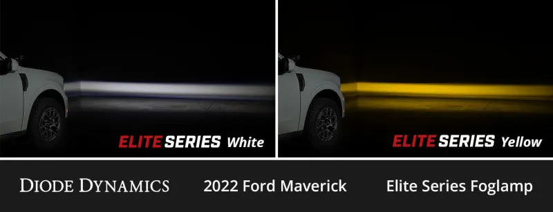 Diode Dynamics 2022  Ford Maverick Elite Series Add-On LED Fog Light Kit Cool White