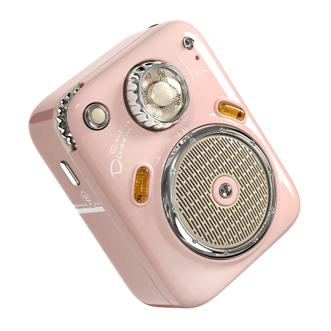 Divoom Beetle FM Radio Bluetooth Portable Speaker Pink