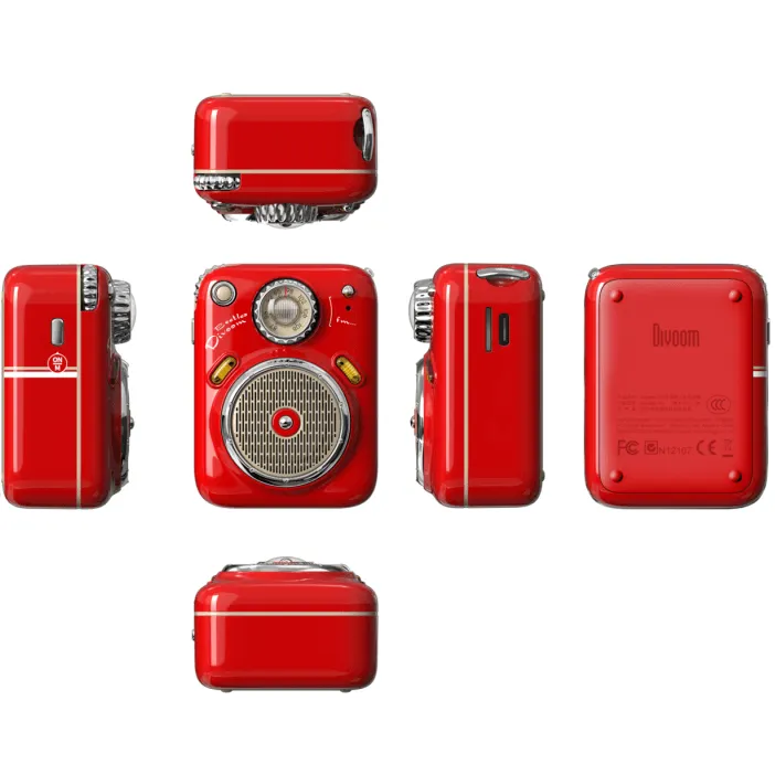 Divoom Beetle FM Radio Bluetooth Portable Speaker Red