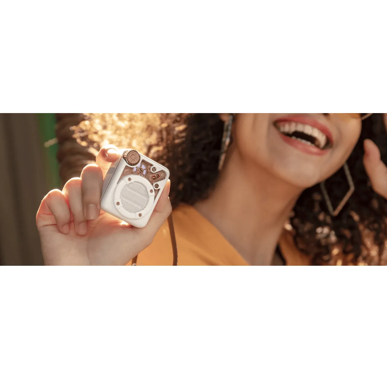 Divoom Espresso Bluetooth Speaker Radio Mini Portable White