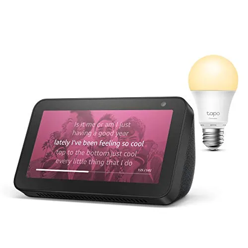 Echo Show 5, Black   TP-Link Tapo smart bulb (E27), Works with Alexa
