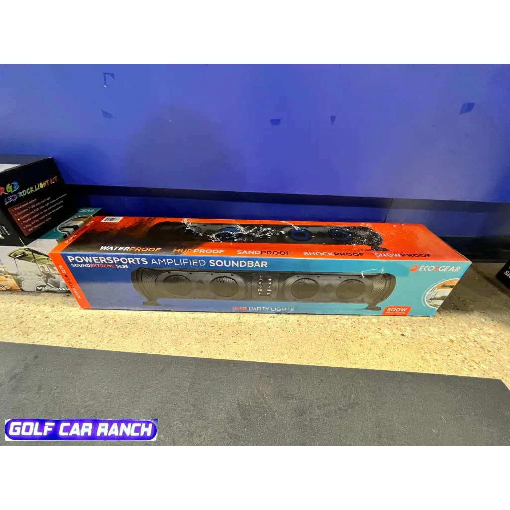 ECOXGEAR SoundExtreme Amplified Powersports Bluetooth Speaker Soundbar waterproof Sandproof with LED Lighting