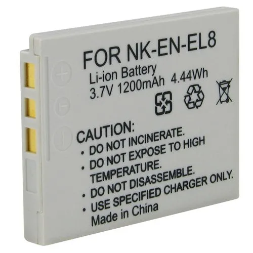 EN-EL8 Rechargeable Lithium-ion Replacement Battery For Select Coolpix Digital Cameras
