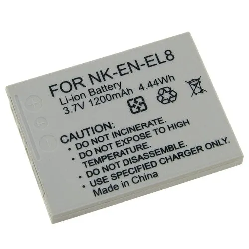 EN-EL8 Rechargeable Lithium-ion Replacement Battery For Select Coolpix Digital Cameras