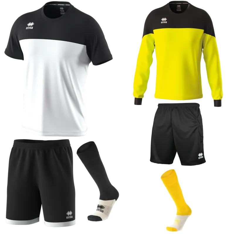 ERREA BRANDON SS KIT BUNDLE WHITE BLACK