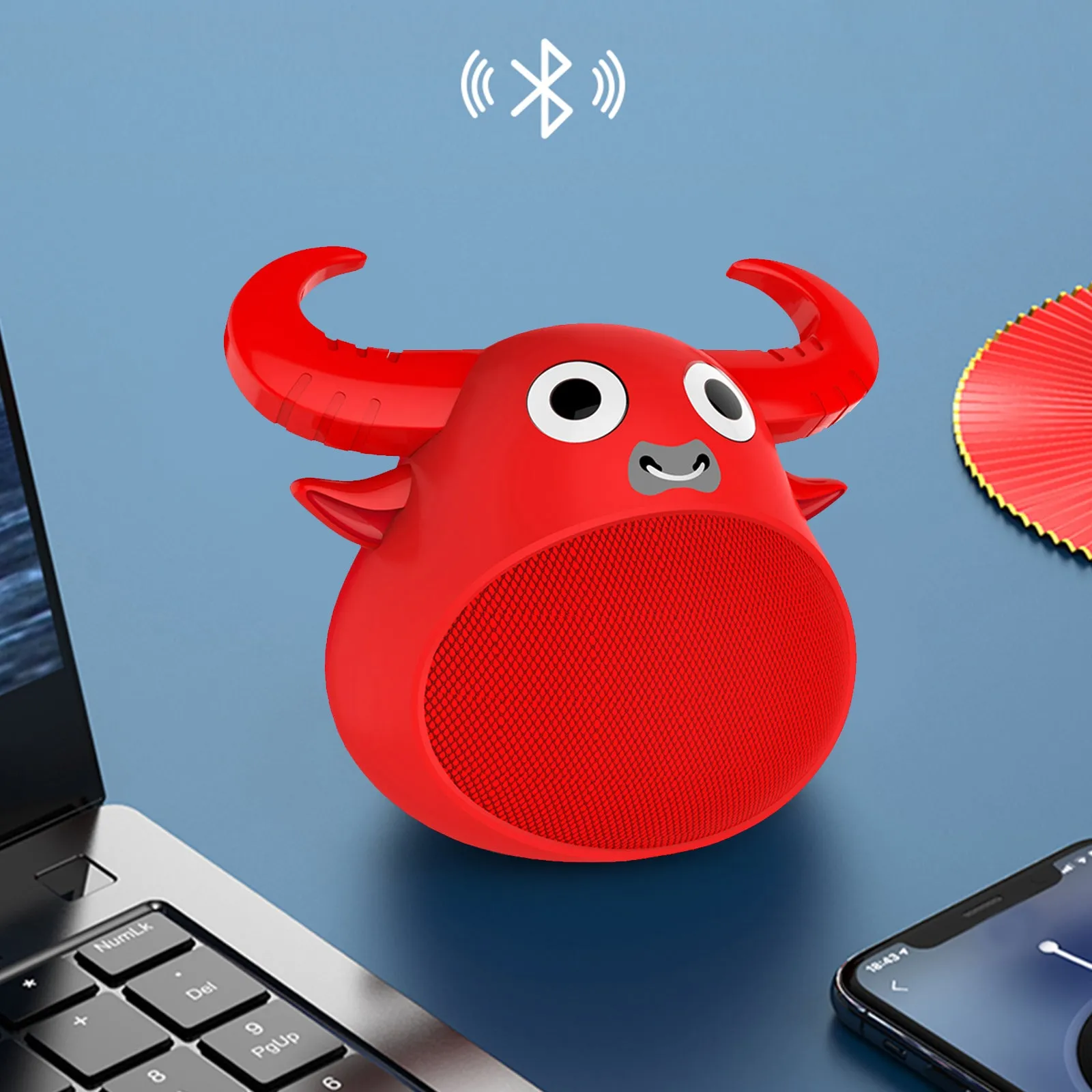 Fitsmart Bluetooth Animal Face Speaker Portable Wireless Stereo Sound