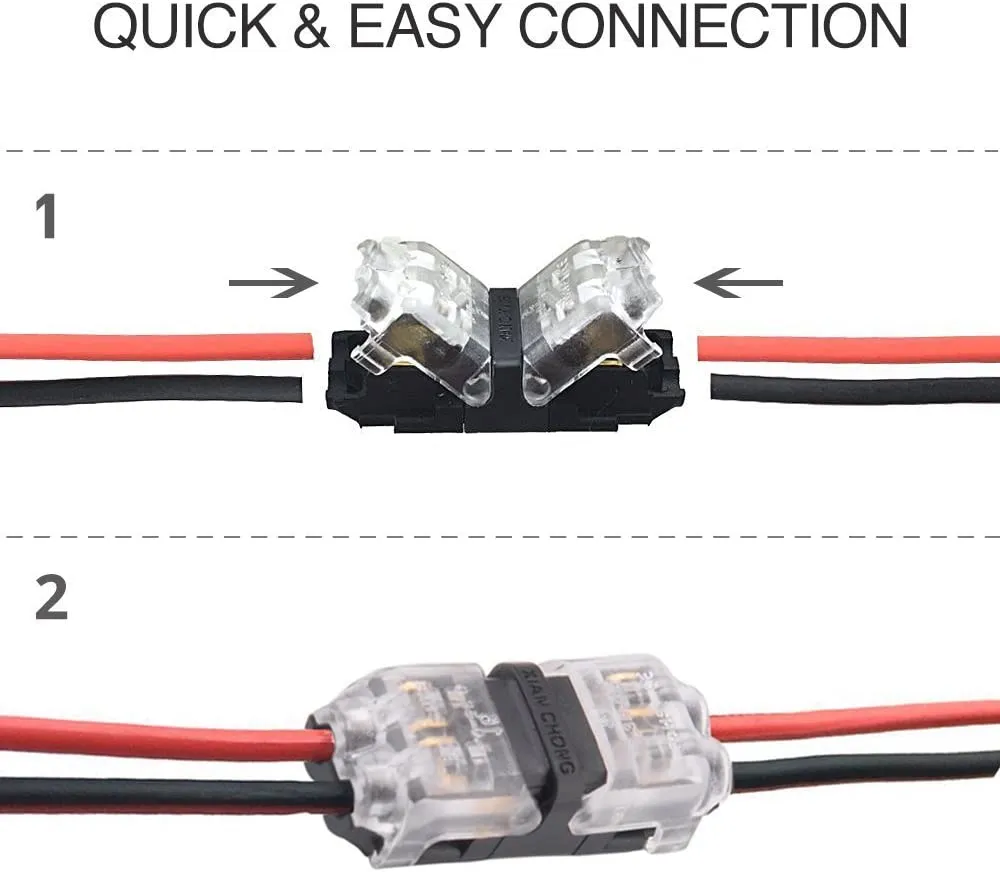 FluxTech -  Low Voltage Solder-less I Shape Wire connectors - Pk of 2