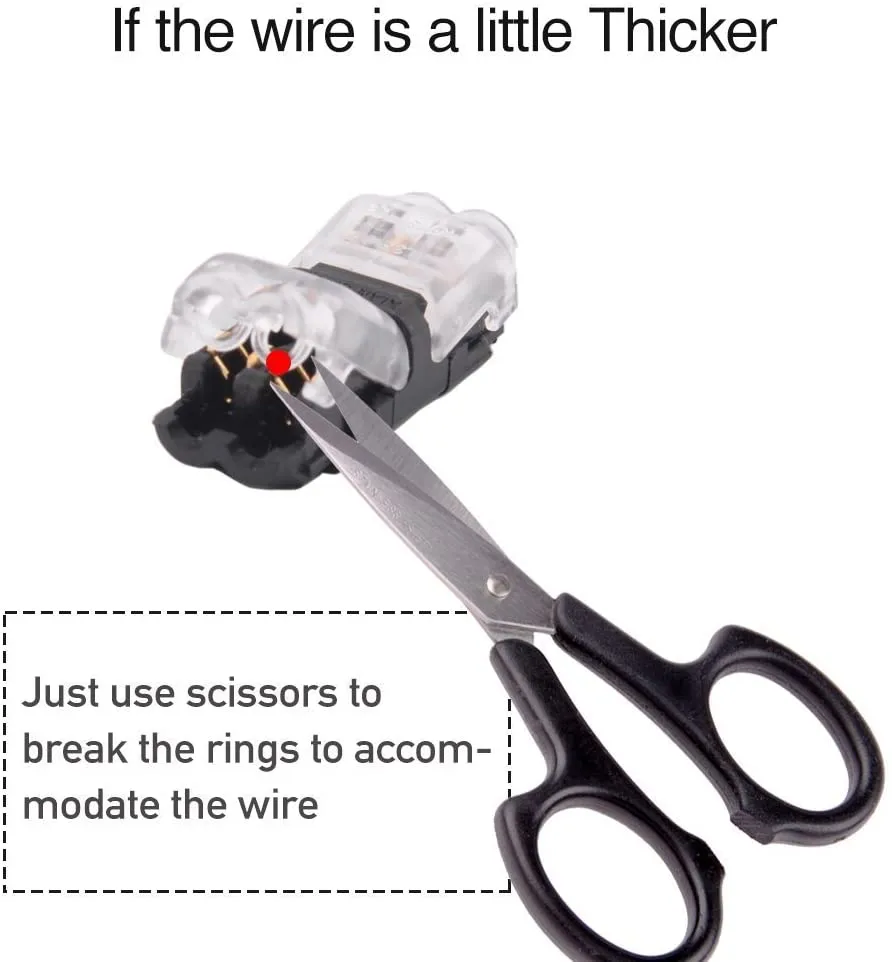 FluxTech -  Low Voltage Solder-less I Shape Wire connectors - Pk of 2