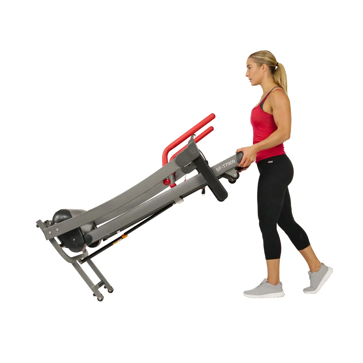 Folding Electric Treadmill with 12 Level Auto Incline, LCD and Pulse Monitor- SF-T7909