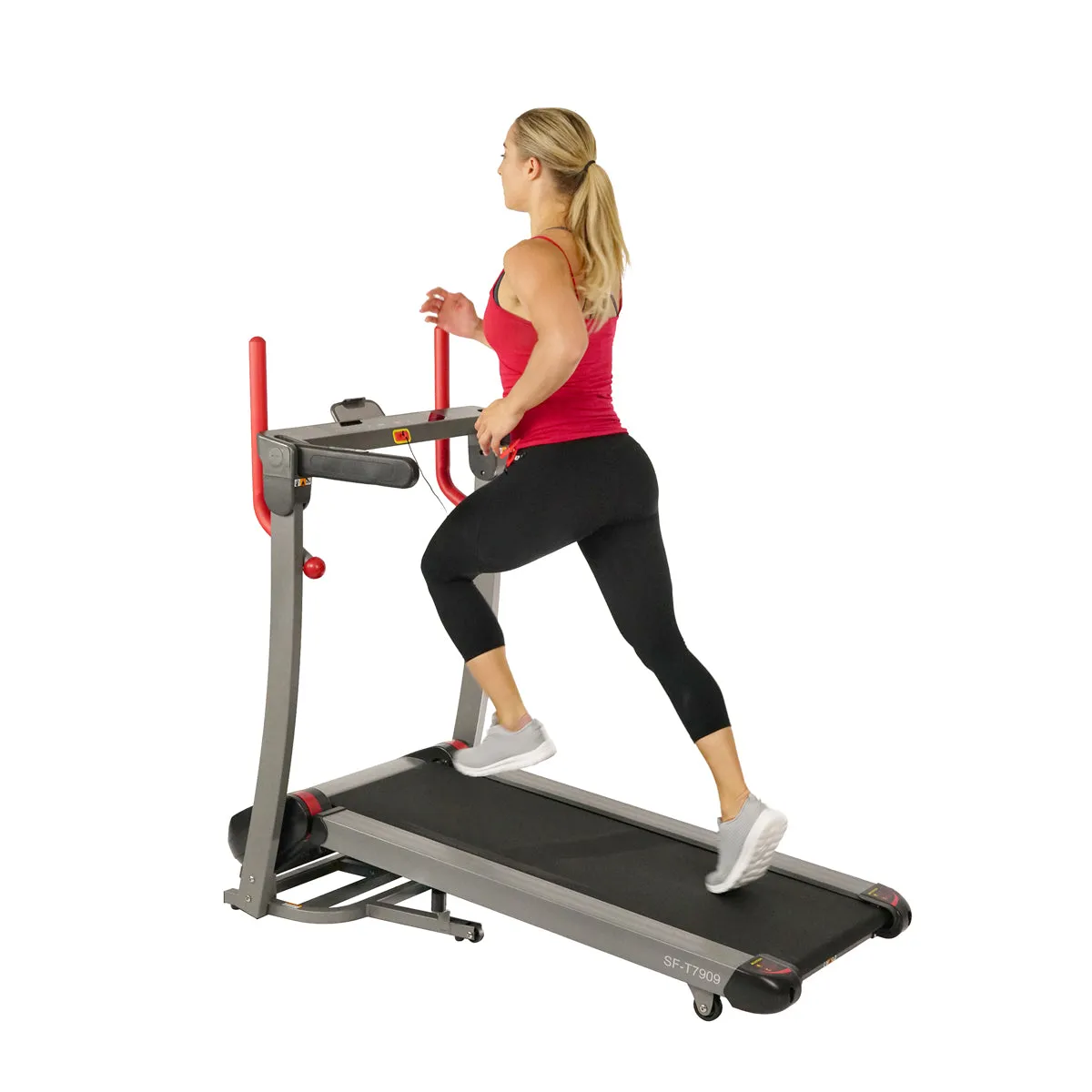 Folding Electric Treadmill with 12 Level Auto Incline, LCD and Pulse Monitor- SF-T7909