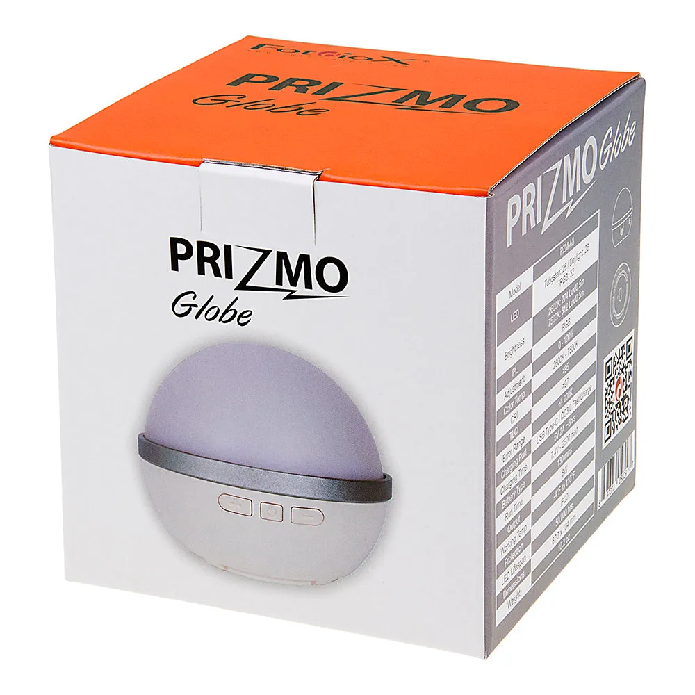 Fotodiox Pro Prizmo Globe RGBW T LED Light - Multi Color, Dimmable, Professional Photo/Video LED Domed Globe Light with Special Effects Settings