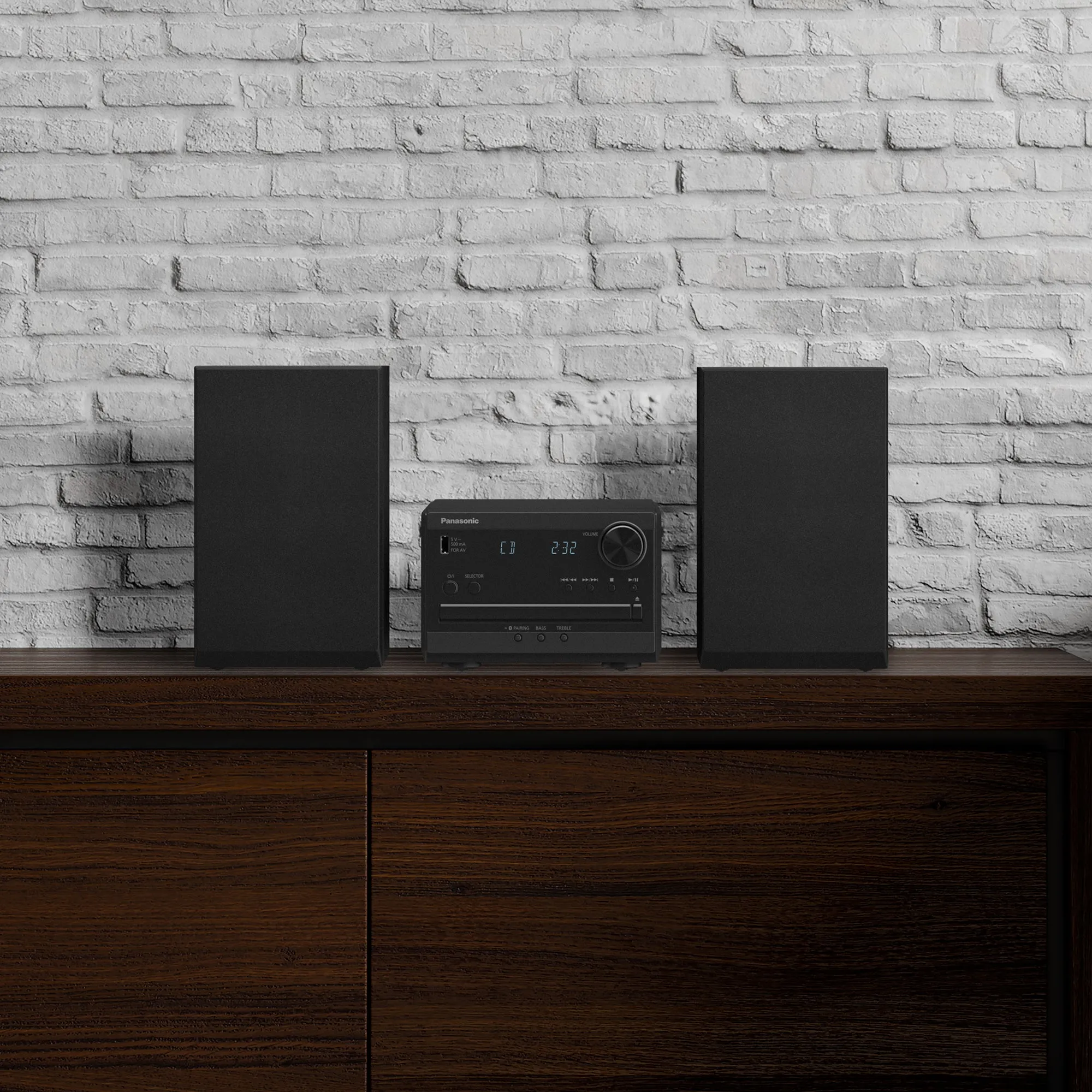 Full Range Speaker Stereo System with CD, Bluetooth and Radio