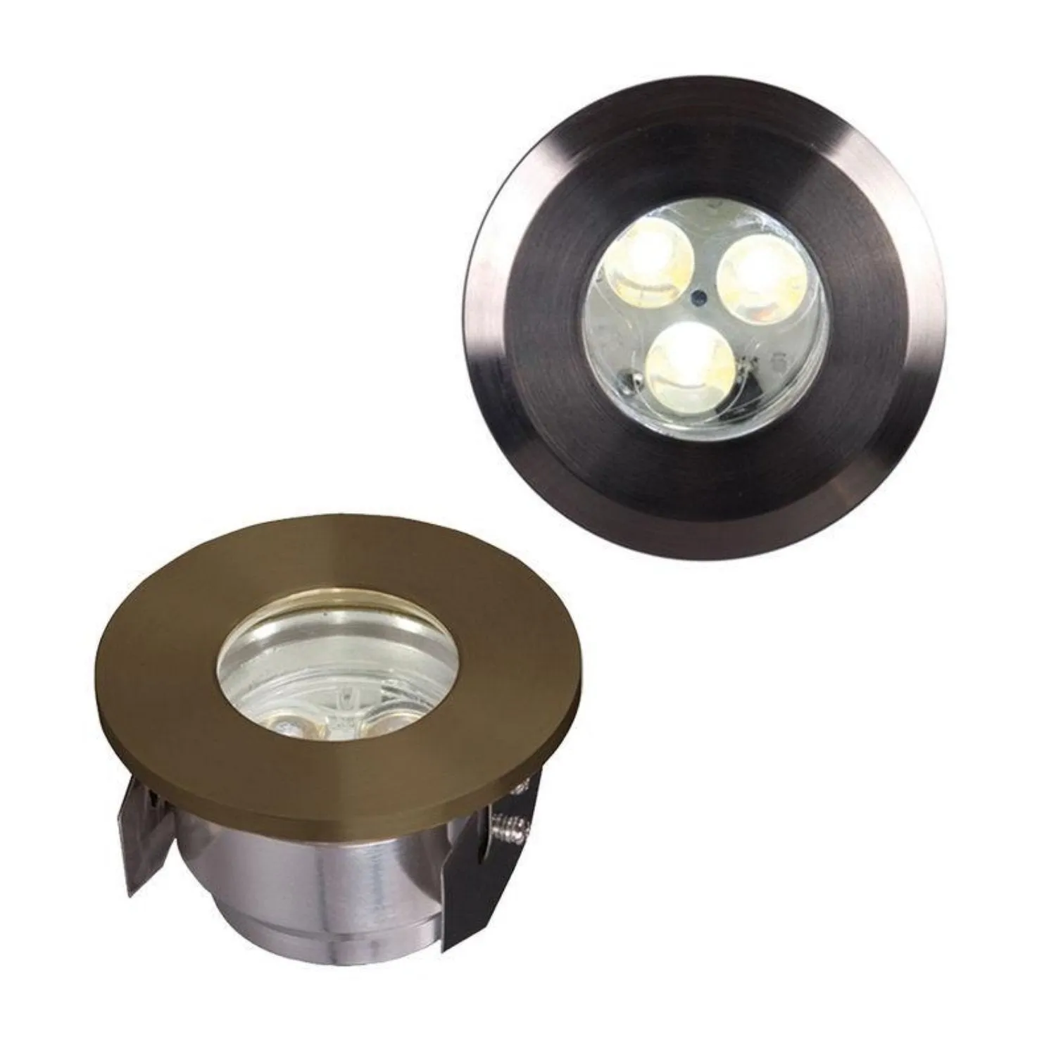 Fusion Garden Zone in-Ground Plain Ring in 304 Stainless Steel or Solid Natural Brass Elstead Lighting - ELS.GZ-FUSION