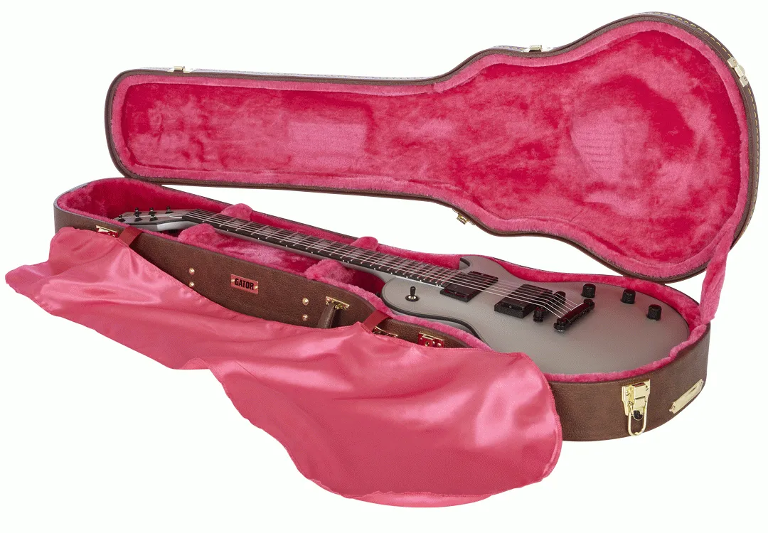 Gator GW-LP-BROWN Deluxe Wood Guitar Case