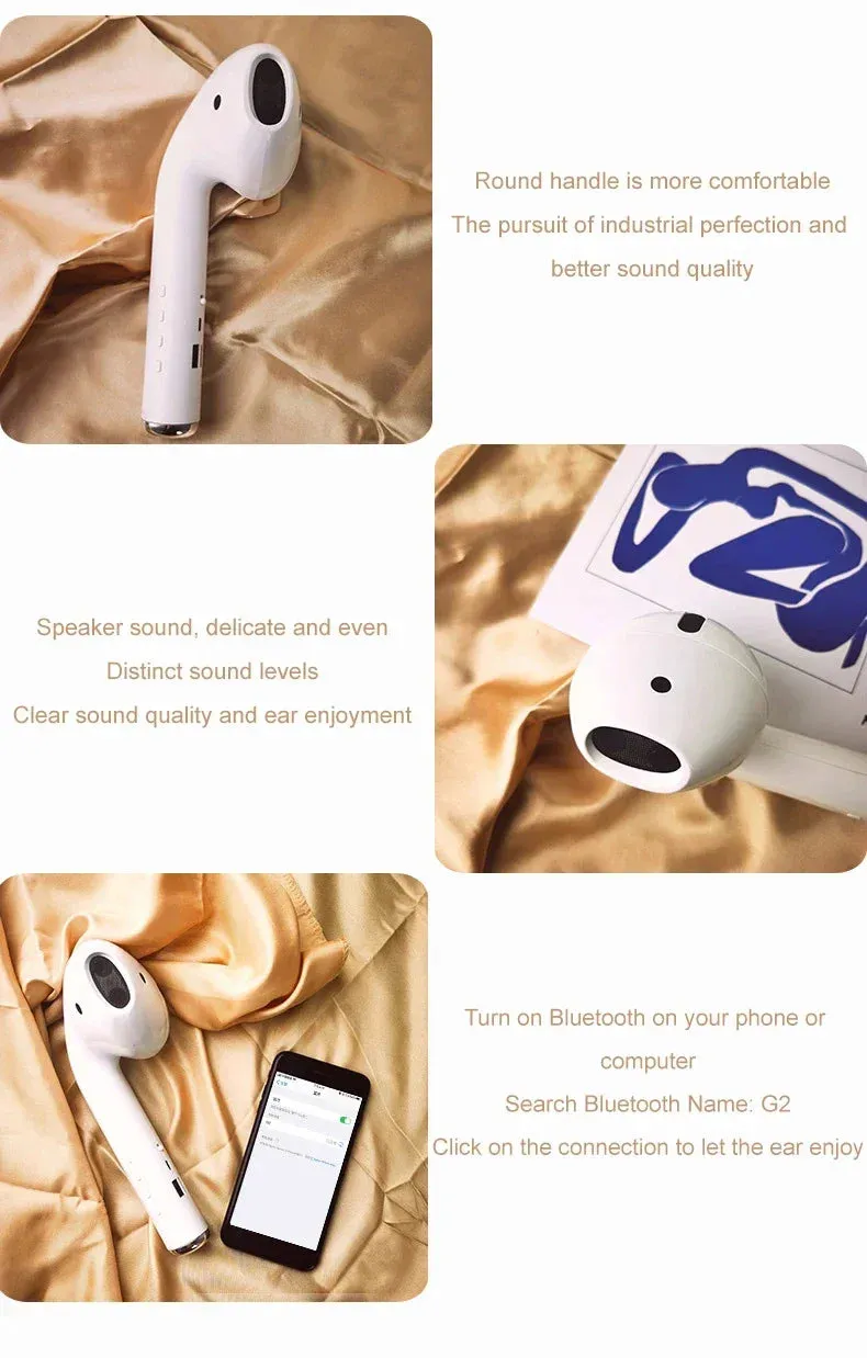 Giant Earphone Model Wireless Bluetooth Speaker Headset Shape Stereo Music Player Creative Loudspeaker Radio Playback Soundbar