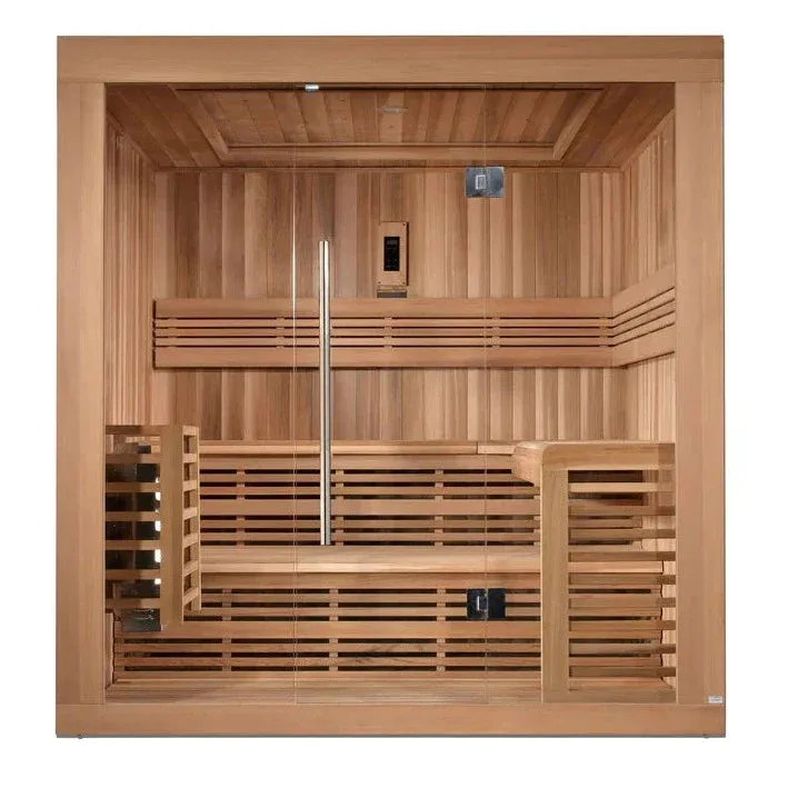 Golden Designs Osla Edition 6 Person Traditional Steam Canadian Red Cedar Sauna GDI-7689-01