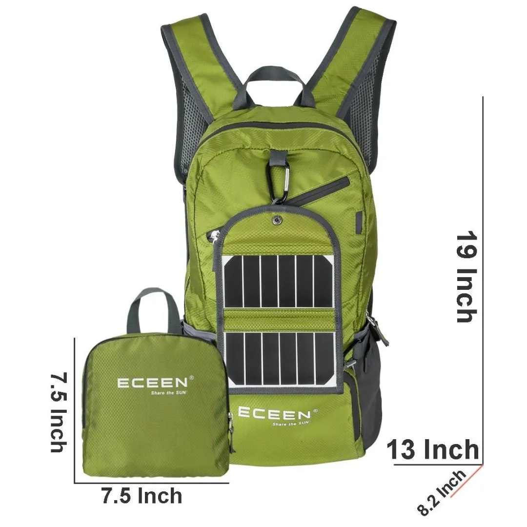 Green 3.25 Watt Solar Panel Backpack Smartphone Tablet Battery Charger
