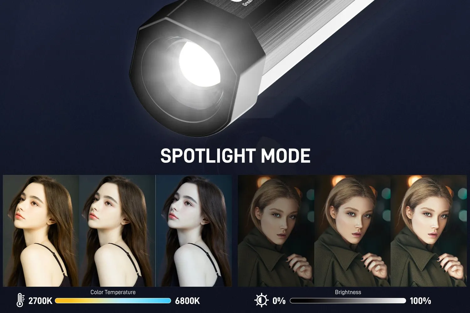 GVM BX8C 2-in-1 RGB Tube Light Wand Light & Spotlight