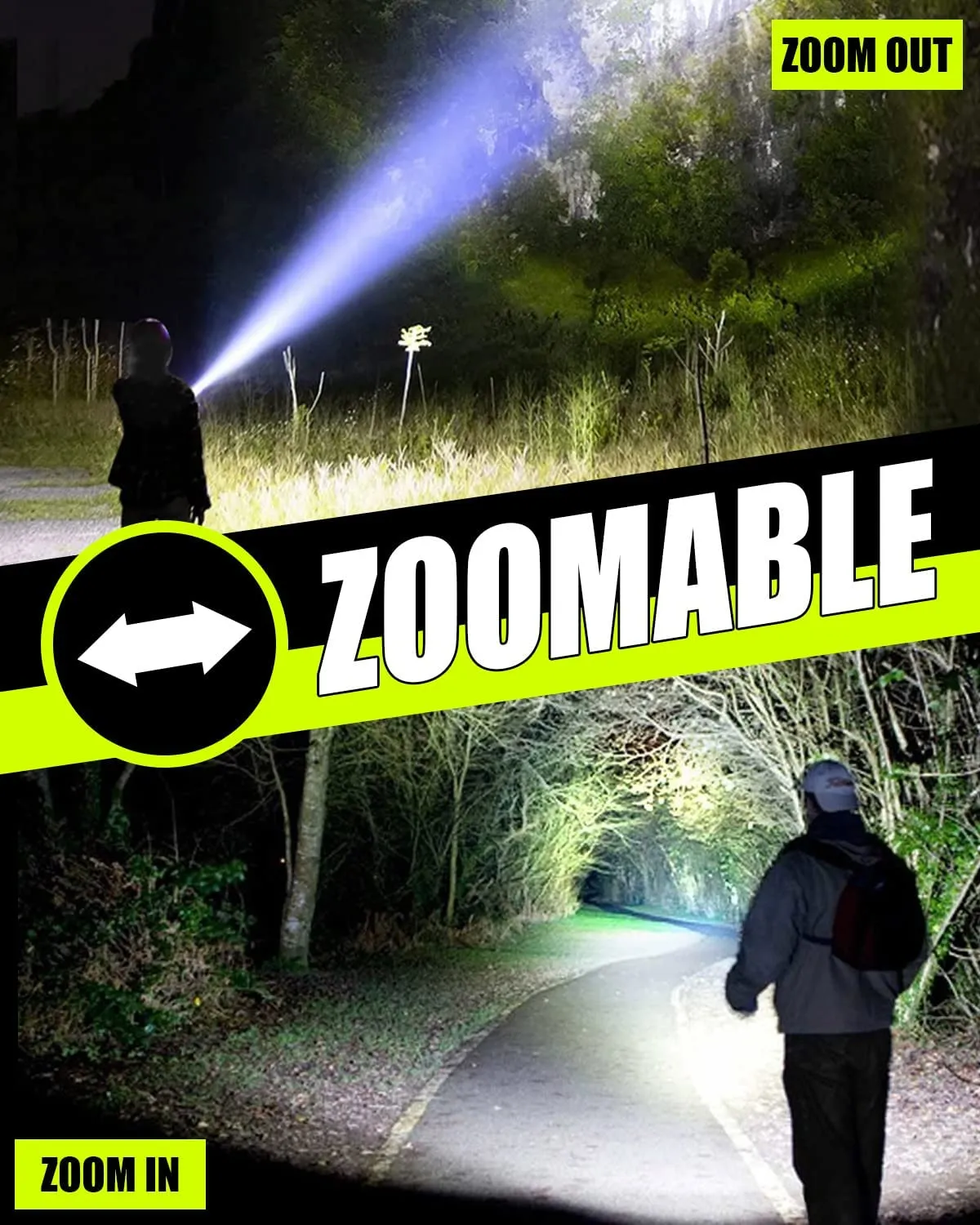 High Lumen LED Rechargeable Super Bright Torch Flashlight-18CM