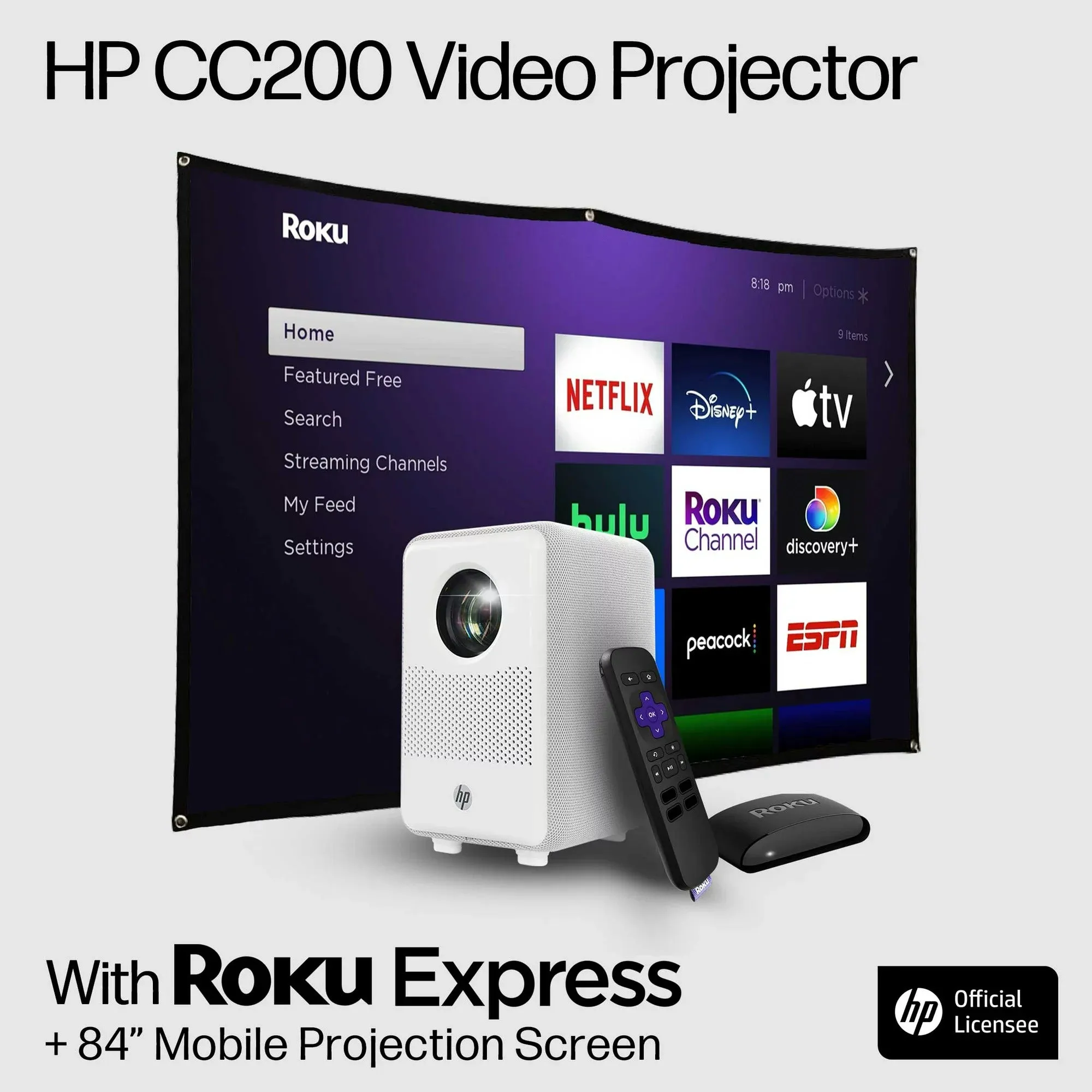 HP 80" Class FHD (1080P) LED Projector (CC200)
