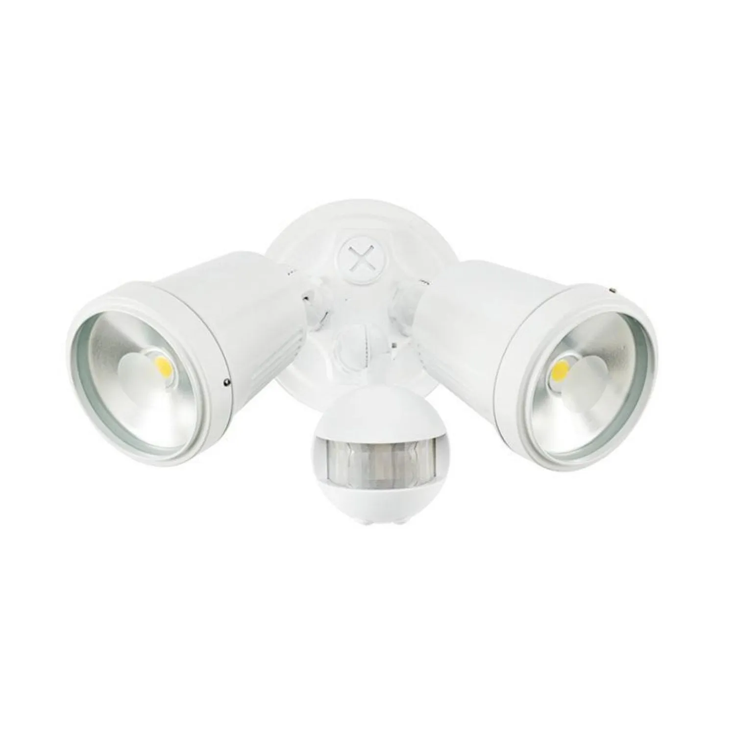 Hunter III LED Sensor Flood Light 2x11w 4200k in White/Black