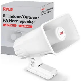 Indoor/Outdoor Pa Horn Speaker - 6” Portable Pa Speaker W/ 8 Ohms Impedance & 50W Peak Power