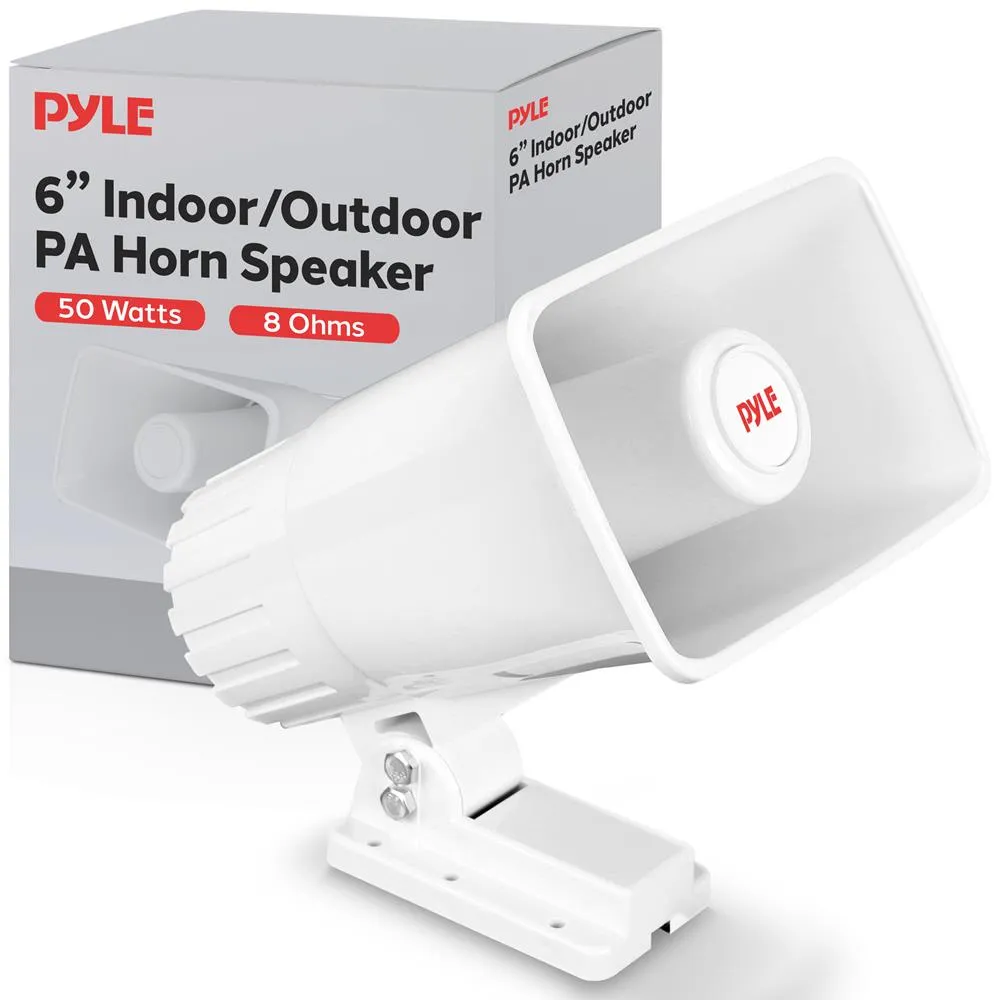 Indoor/Outdoor Pa Horn Speaker - 6” Portable Pa Speaker W/ 8 Ohms Impedance & 50W Peak Power