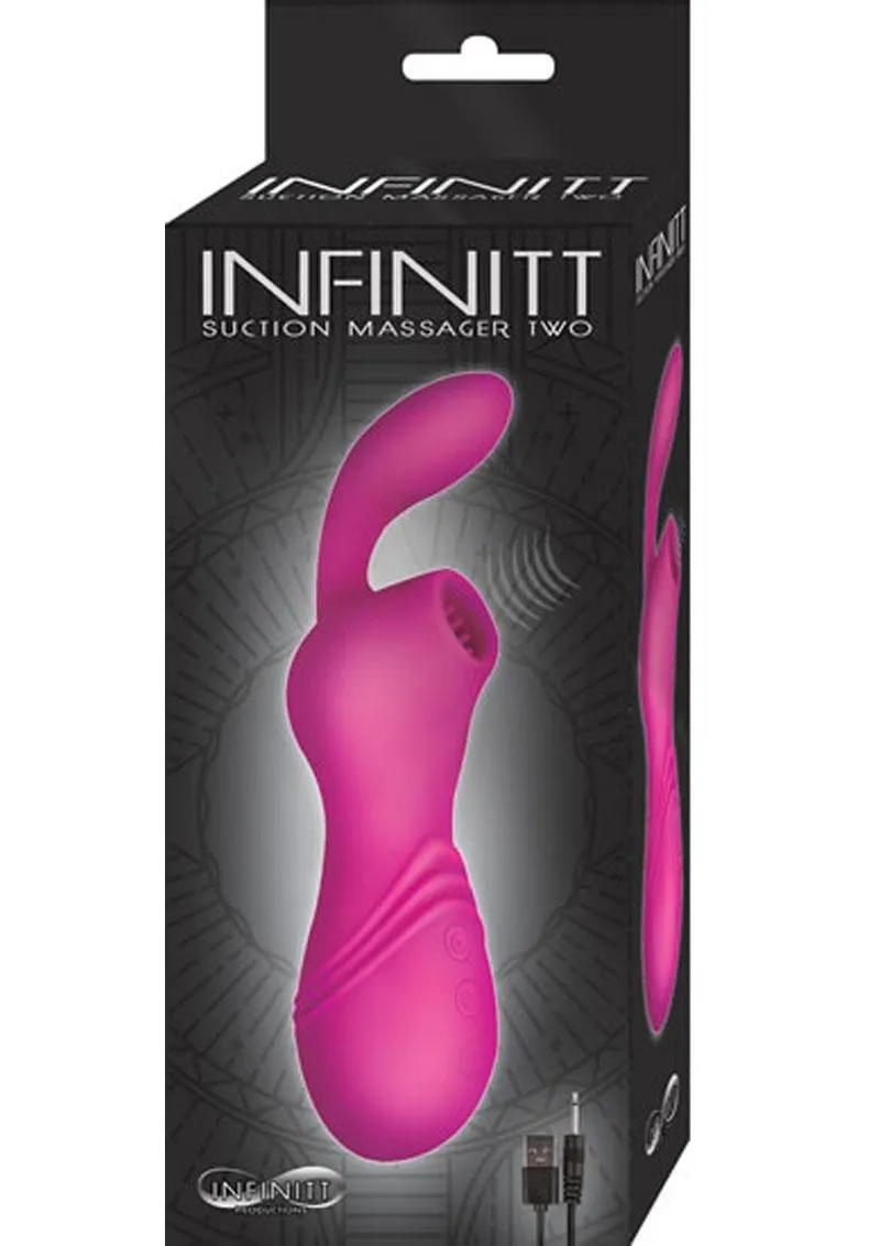 Infinitt Suction Massager Two Rechargeable Silicone Vibrator