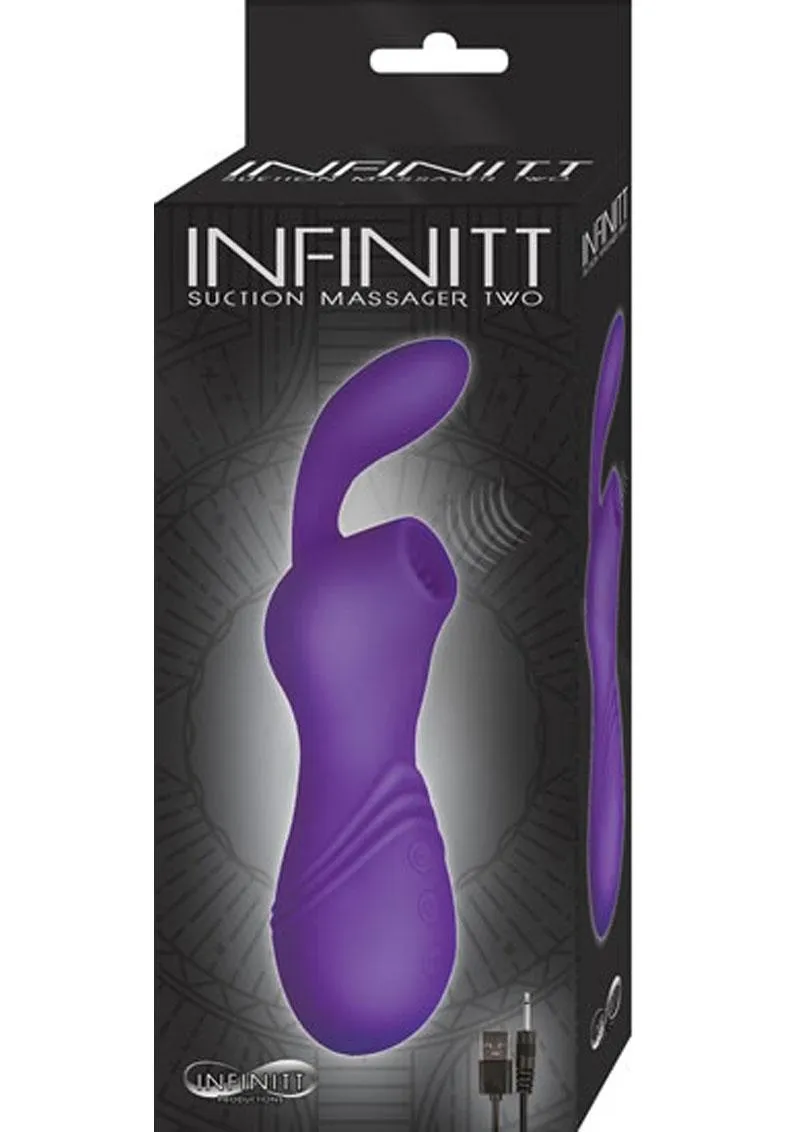 Infinitt Suction Massager Two Rechargeable Silicone Vibrator