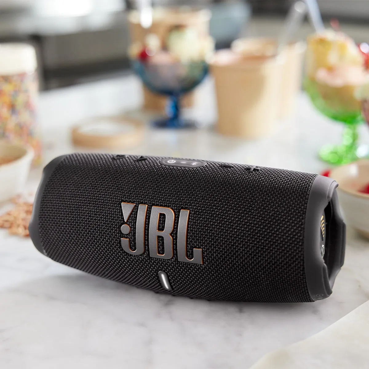 JBL Charge 5 Portable Waterproof Bluetooth Speaker with Powerbank (Black)