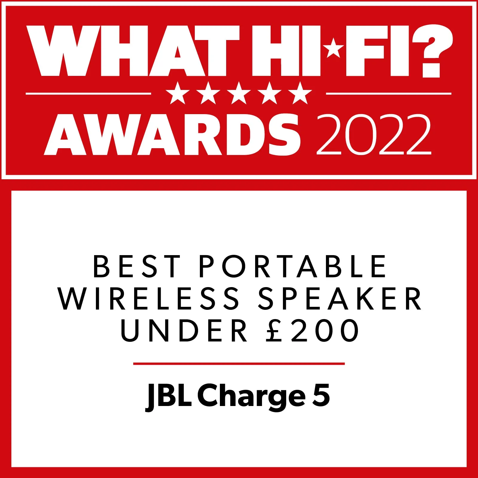 JBL Charge 5 Wireless Portable Waterproof Speaker with Built-in Powerbank - Black | JBLCHARGE5BLK