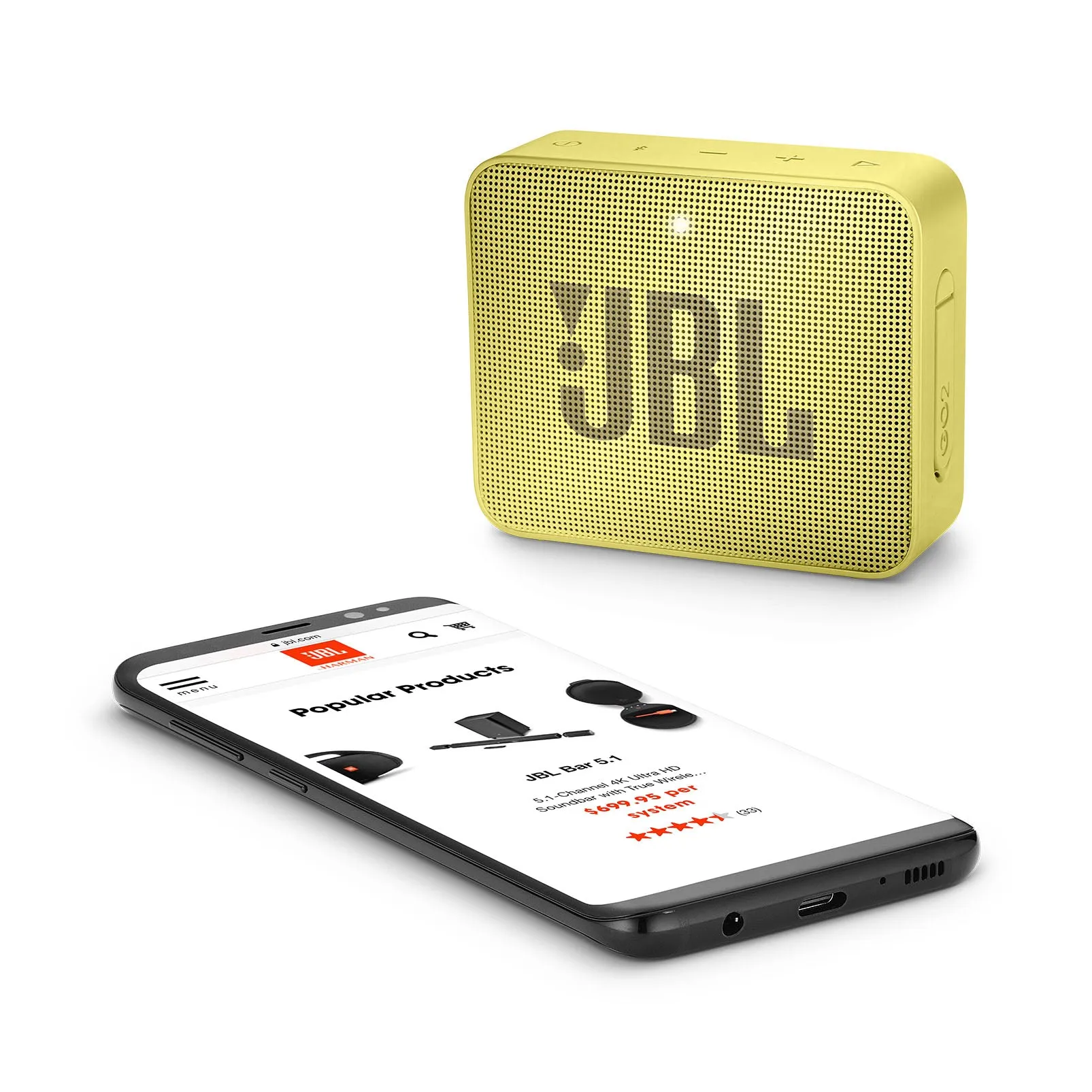 JBL Go 2 Bluetooth Portable Speaker - Mustard Yellow