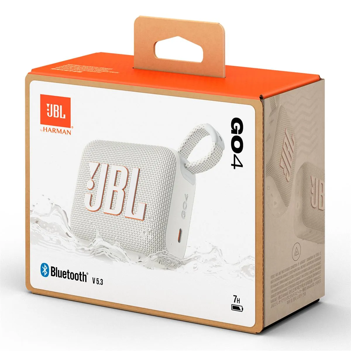 JBL Go 4 Ultra Portable Bluetooth Speaker Bundle with gSport Silicone Sleeve (White)