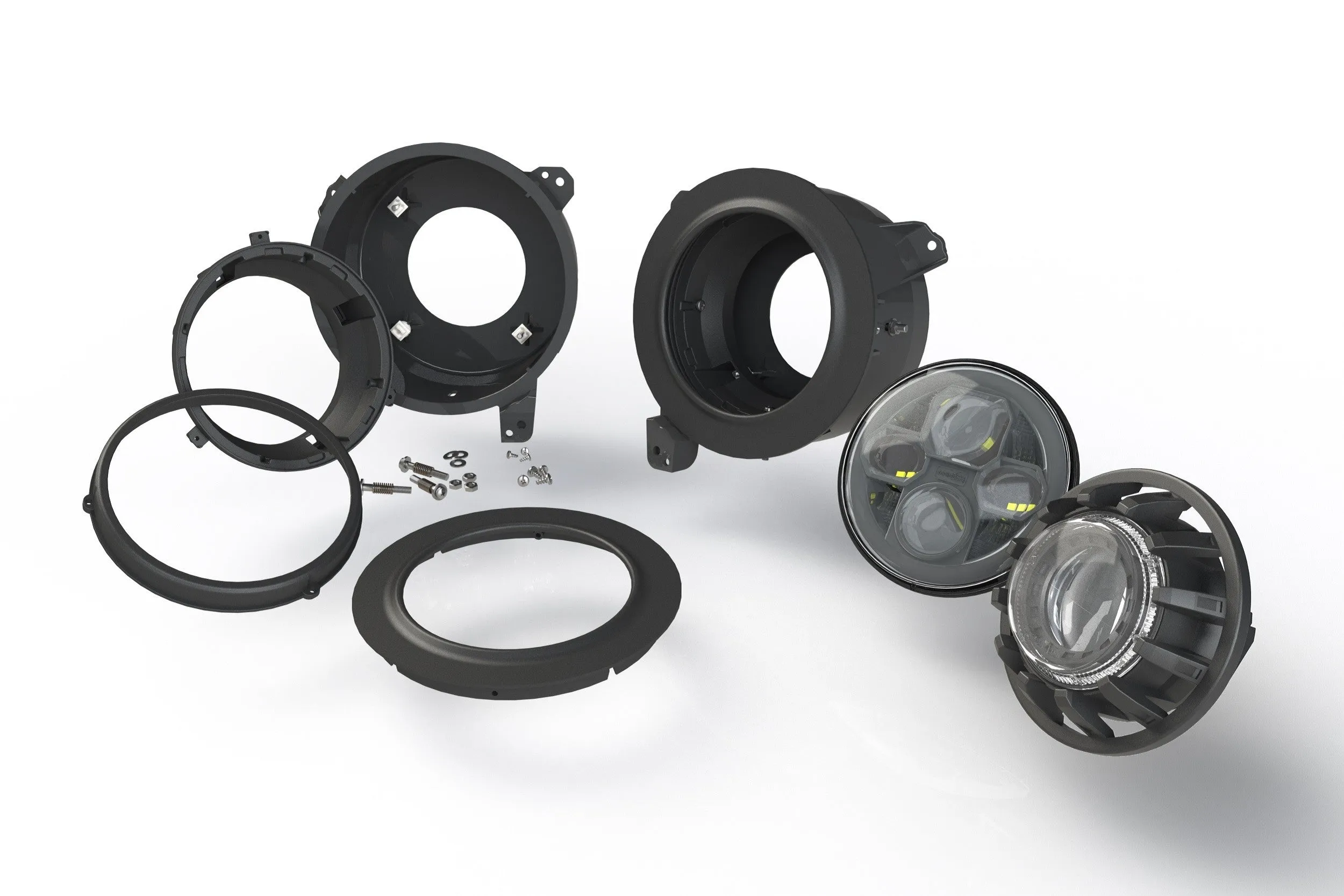 Jeep Wrangler JL (18 ): 7" LED Headlight Adapters (Set)
