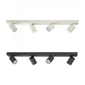 Jessie Four Bar LED Spot Light GU10 in Charcoal or White Superlux Lighting - SJ-B4-CC, SJ-B4-WH