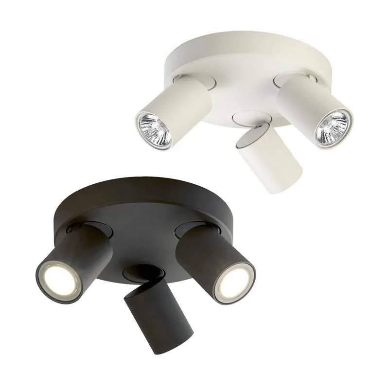 Jessie Tripe Pan LED Spot Light GU10 in Charcoal or White Superlux Lighting - SJ-P3-CC, SJ-P3-WH