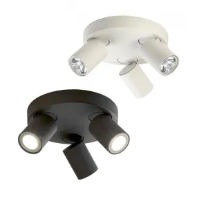 Jessie Tripe Pan LED Spot Light GU10 in Charcoal or White Superlux Lighting - SJ-P3-CC, SJ-P3-WH