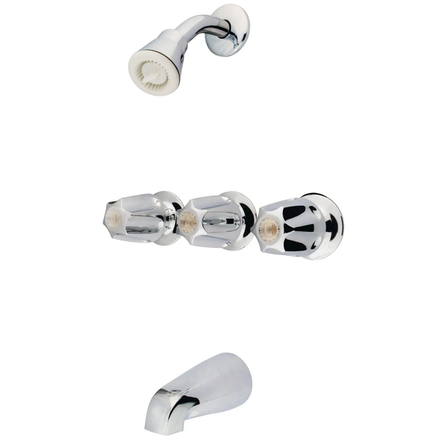 K8306-2 Triple-Handle Tub and Shower Faucet, Trim Only, Polished Chrome