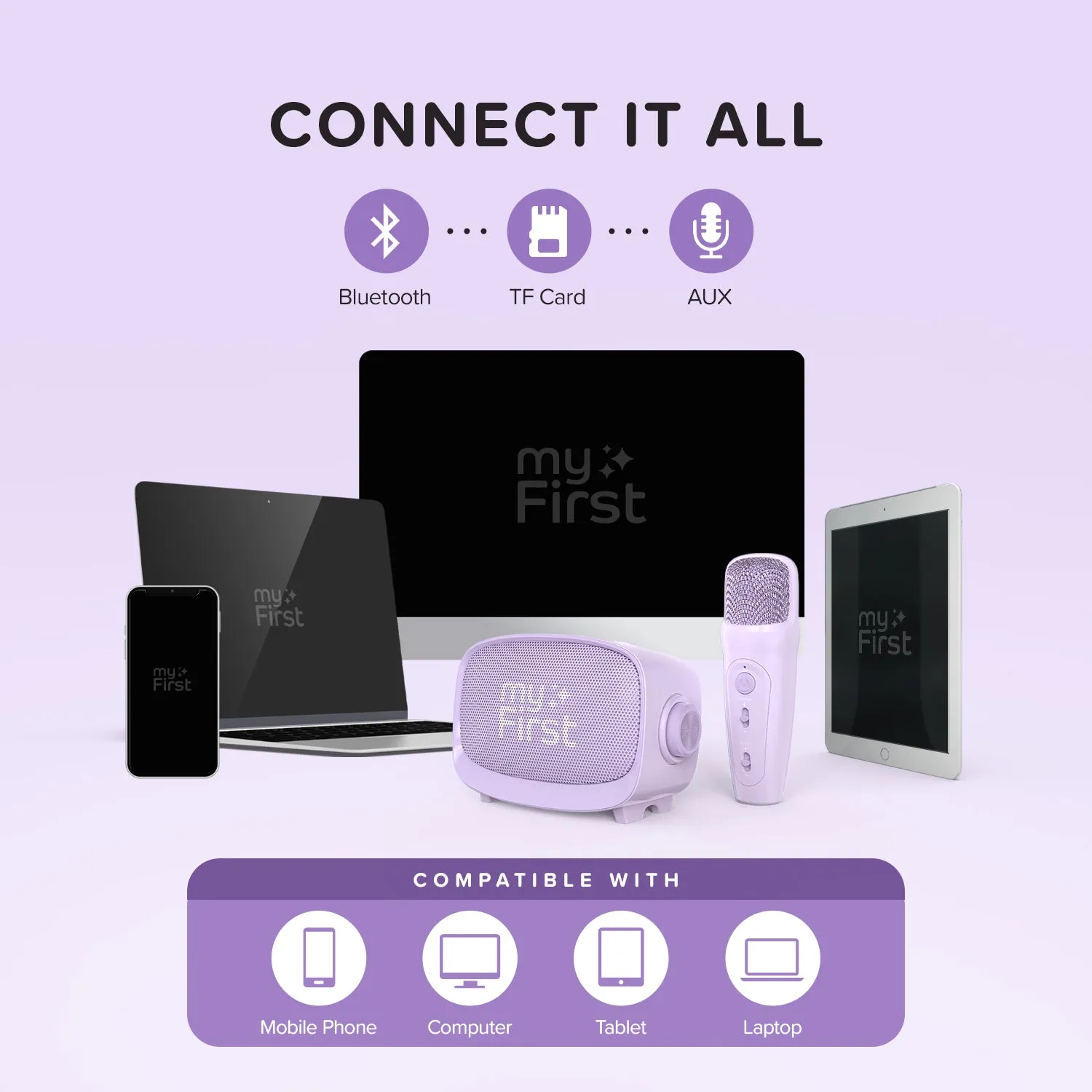 Karaoke Machine for Kids | Microphone and Speaker | myFirst Voice 2