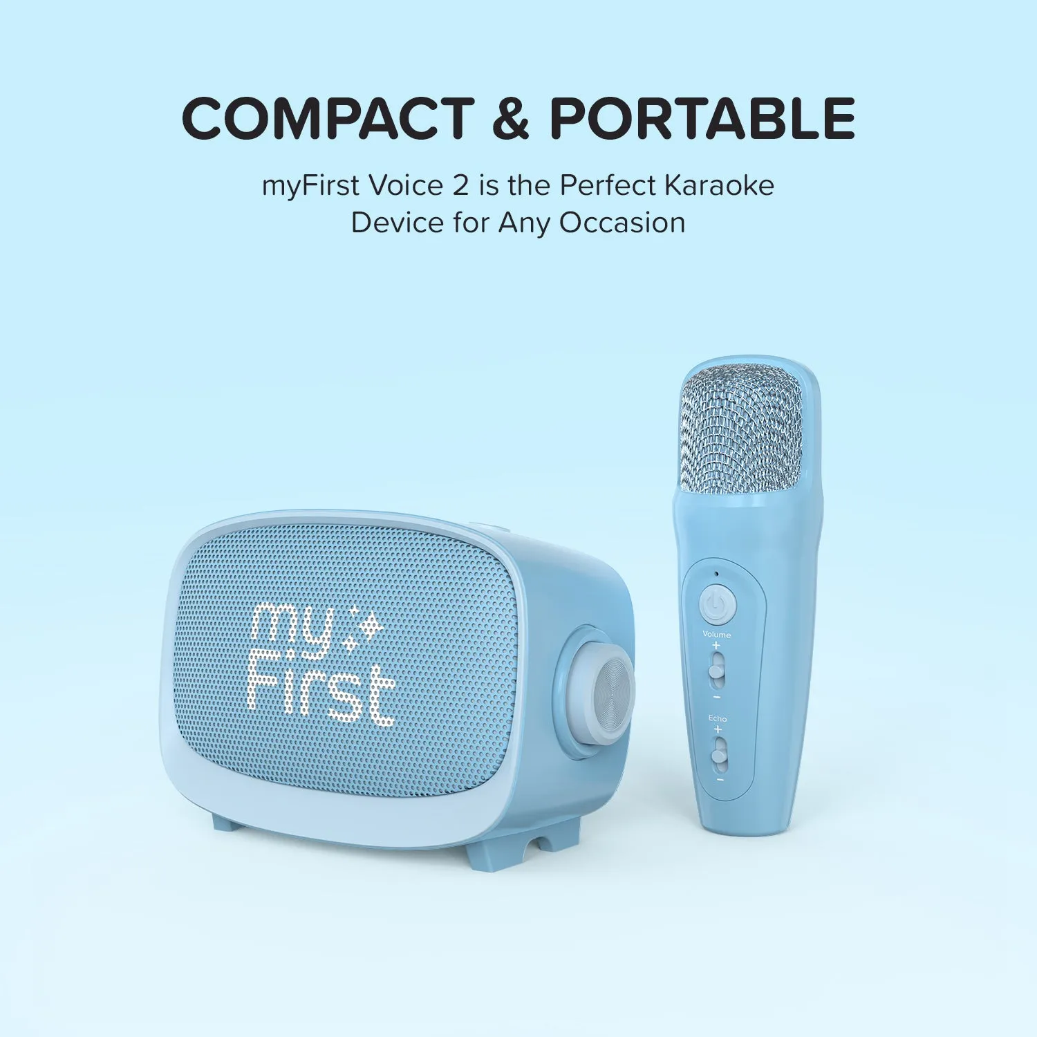 Karaoke Machine for Kids | Microphone and Speaker | myFirst Voice 2