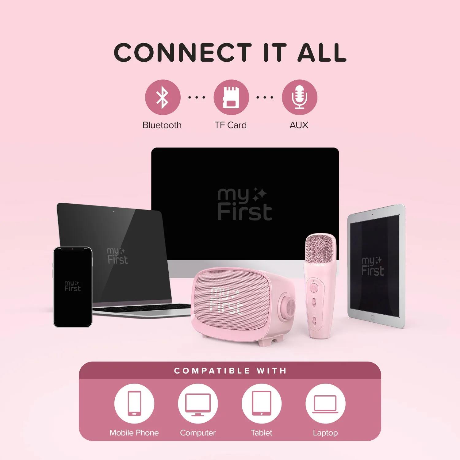 Karaoke Machine for Kids | Microphone and Speaker | myFirst Voice 2